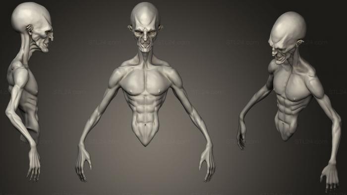 Figurines heroes, monsters and demons (Nosferatu, STKM_1504) 3D models for cnc